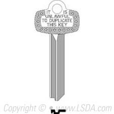 LSDA Key Look-Alike BEST H - Nickel Silver, Do Not Duplicate