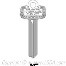 LSDA Key Look-Alike BEST K - Nickel Silver, Do Not Duplicate