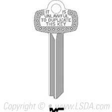 LSDA Key Look-Alike BEST L - Nickel Silver, Do Not Duplicate