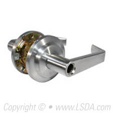 LSDA G2 Entry Lever Less Latch & Cylinder Satin Chrome