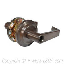 LSDA G2 Storeroom Lever Less Latch & Cyl, Dark Bronze