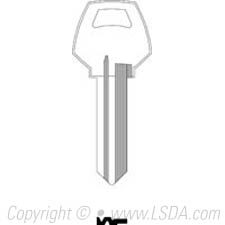 LSDA Key Brass A1001EH Corbin