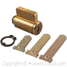 LSDA Key In Knob Cylinder 6-Pin Y1 Bright Brass