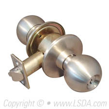 LSDA G1 Storeroom Knob Ball SC4 Stainless Steel