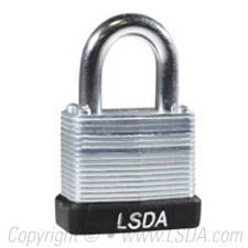 LSDA Padlock Laminated 1-1/8" Body 5/8"Shackle - KA LN0019