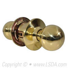 LSDA G2 Passage Knob Ball Less Latch Bright Brass