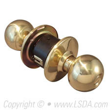 LSDA G2 Privacy Knob Ball Less Latch Bright Brass