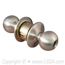 LSDA G2 Storeroom Ball Knob Less Latch & Core, Stainless Steel