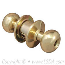 LSDA G2 Classroom Plymouth Knob Less Latch & Core, Bright Brass