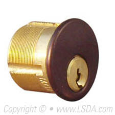 LSDA Mortise Cylinder 1" KW1 Dark Bronze