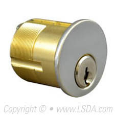 LSDA Mortise Cylinder 1-1/4" KW1 Satin Chrome