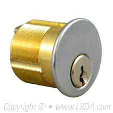 LSDA Mortise Cylinder 1-1/8" Satin Chrome WR5