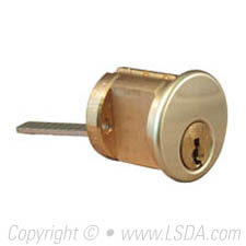 LSDA Rim Cylinder KA2 AR1 Bright Brass