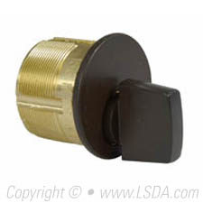 LSDA Thumbturn Mortise Cylinder 1" Dark Bronze