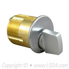 LSDA Thumbturn Mortise Cylinder 1-1/4" Satin Chrome
