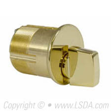 LSDA Thumbturn Mortise Cylinder 1-1/4" Bright Brass