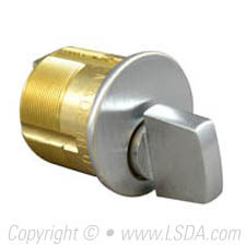 LSDA Thumbturn Mortise Cylinder 1-1/8" Satin Chrome