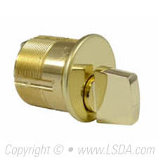 LSDA Thumbturn Mortise Cylinder 1-1/8" Bright Brass