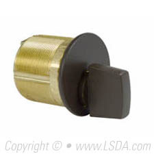 LSDA Thumbturn Mortise Cylinder 1-1/8" Dark Bronze