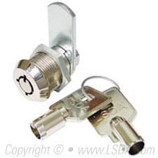 LSDA 5/8" Cam Lock Tubular Key Bright Nickel - KA56812