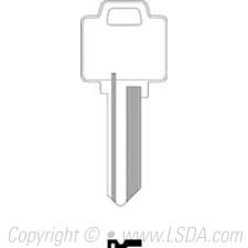 LSDA Key Brass N1054WB Weiser