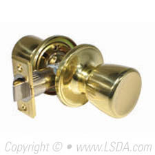 LSDA G3 Passage Knob Tulip Tubular Bright Brass