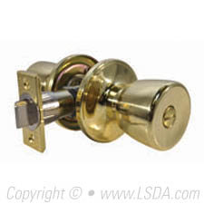 LSDA G3 Privacy Knob Tulip Tubular Bright Brass