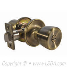 LSDA G3 Privacy Knob Tulip Tubular Antique Brass