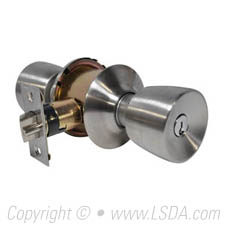 LSDA G3 Storeroom Standard Knob KW1 Stainless Steel