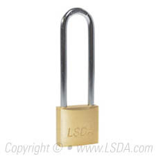 LSDA Padlock Solid Brass 30mm Body 2-1/2" Shackle - KD