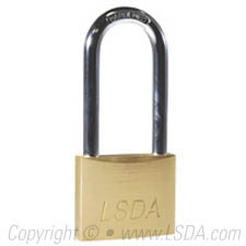 LSDA Padlock Solid Brass 50mm Body 2-1/2" Shackle - KA900