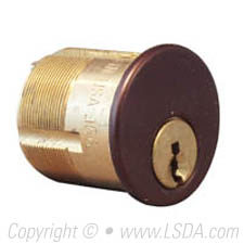 LSDA Mortise Cylinder 1-1/4" SC1 Dark Bronze