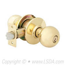 LSDA G2 Entry Ball Knob SC1 2-3/4 UL Bright Brass