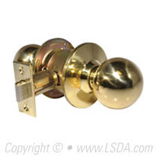 LSDA G2 Passage Knob Ball 2-3/8" Bright Brass