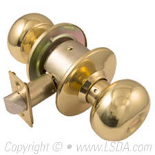 LSDA G2 Privacy Knob Plymouth 2-3/8" Bright Brass