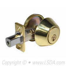 LSDA G3 20 Series Deadbolt Single Cyl. KW1 Bright Brass