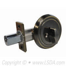 LSDA G3 20 Series Deadbolt One-Sided Adj UL Antique Brass