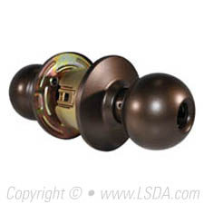 LSDA G2 Classroom Ball Knob Less Latch & Core, Dark Bronze