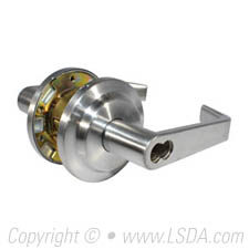 LSDA G2 Storeroom Lever SFIC Less Latch Satin Chrome