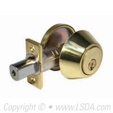 LSDA G3 20 Series Deadbolt Single Cyl. WR5 KD Adj Bright Brass