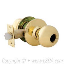 LSDA G2 Classroom Ball Knob Less Core 2-3/4 UL ASA Bright Brass
