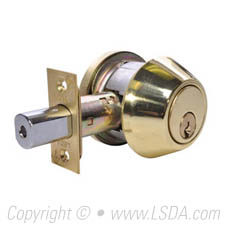 LSDA G2 220 Series Deadbolt Single Cyl. SC4 Adj UL Bright Brass