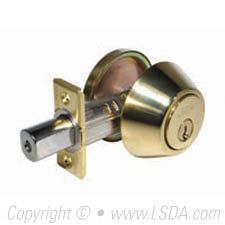 LSDA G3 20 Series Deadbolt Single Cyl. WR5 Adj Millennium Brass