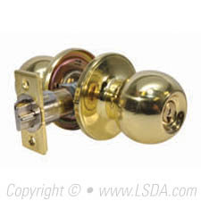 LSDA G3 Entry Ball Knob Tubular SC1 Bright Brass