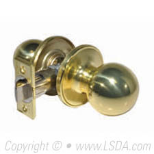 LSDA G3 Passage Knob Ball Tubular Bright Brass