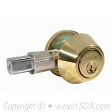 LSDA G3 20 Series Deadbolt Single Cyl. WR5 Adj UL Drive-In Millennium Brass