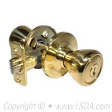 LSDA G3 Entry Lever KW1 2-Way Latch Bright Brass