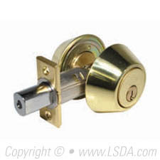 LSDA G3 20 Series Deadbolt Double Cyl. WR5 Adj UL Bright Brass