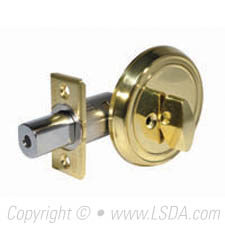 LSDA G3 20 Series Deadbolt One-Sided Adj UL Bright Brass