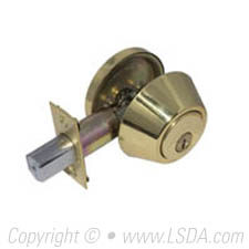 LSDA G3 75 Series Deadbolt Single Cyl. KW1 Bright Brass